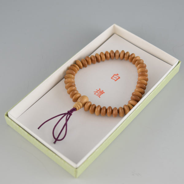 8mm Indian Sandalwood Flat beads Bracelet