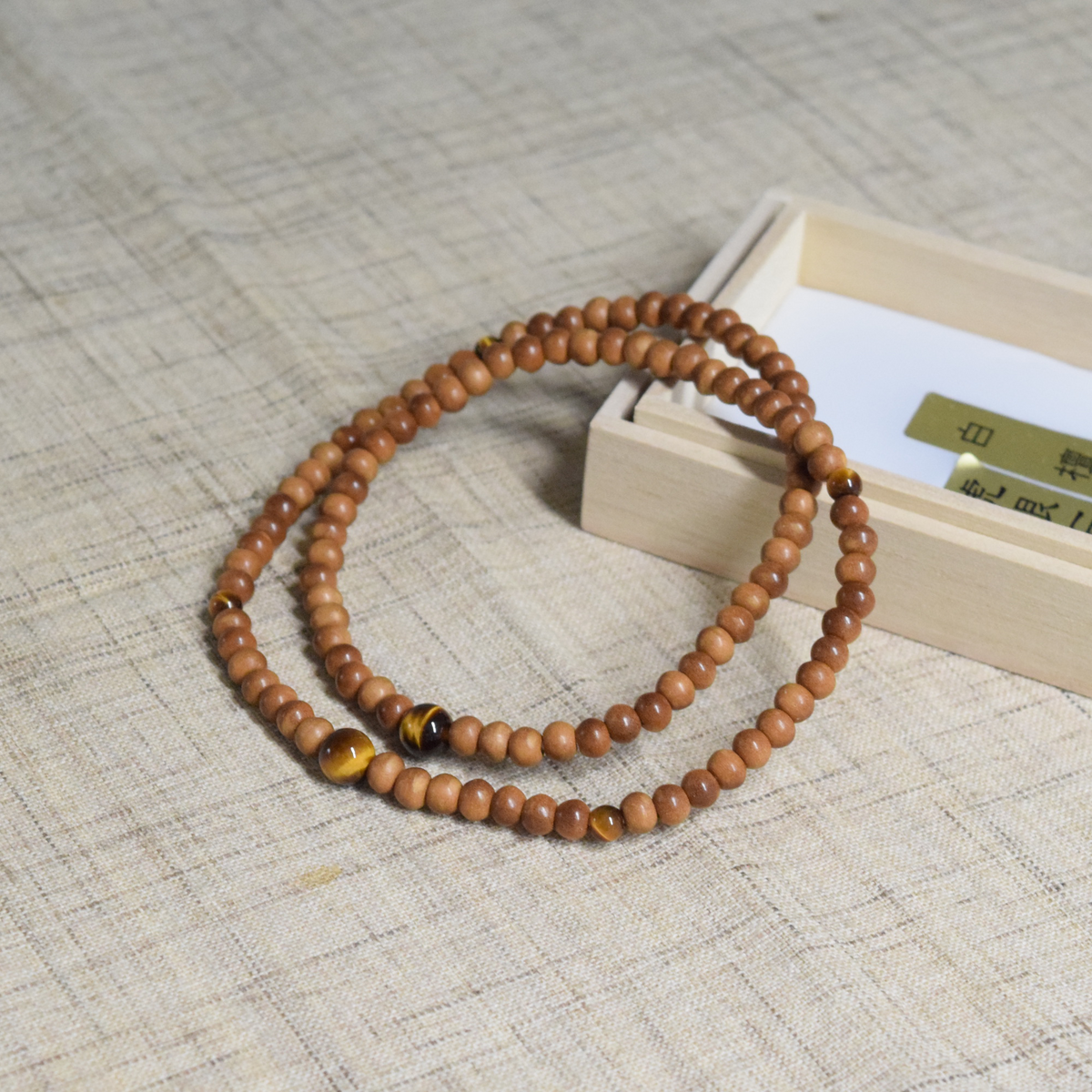 6mm 108 Sandalwood Tiger Eye Bracelet – 京都あさひ屋－Kyoto Asahiya