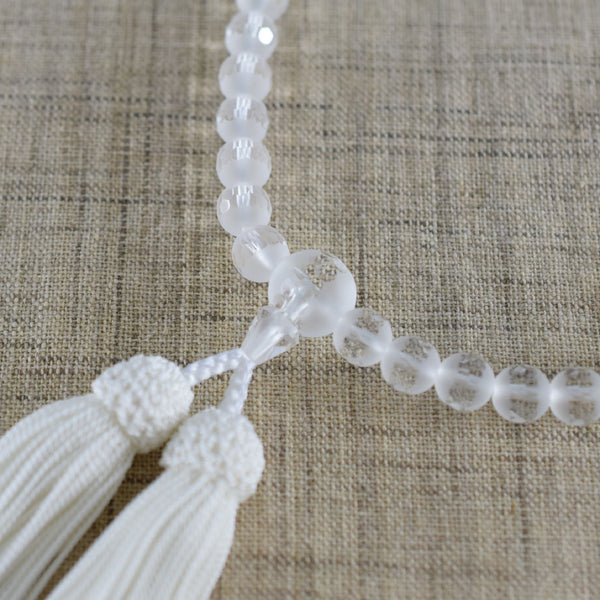 Frosted Crystal & Gemstone Juzu Prayer beads 5 Types - 京都あさひ屋－Kyoto Asahiya