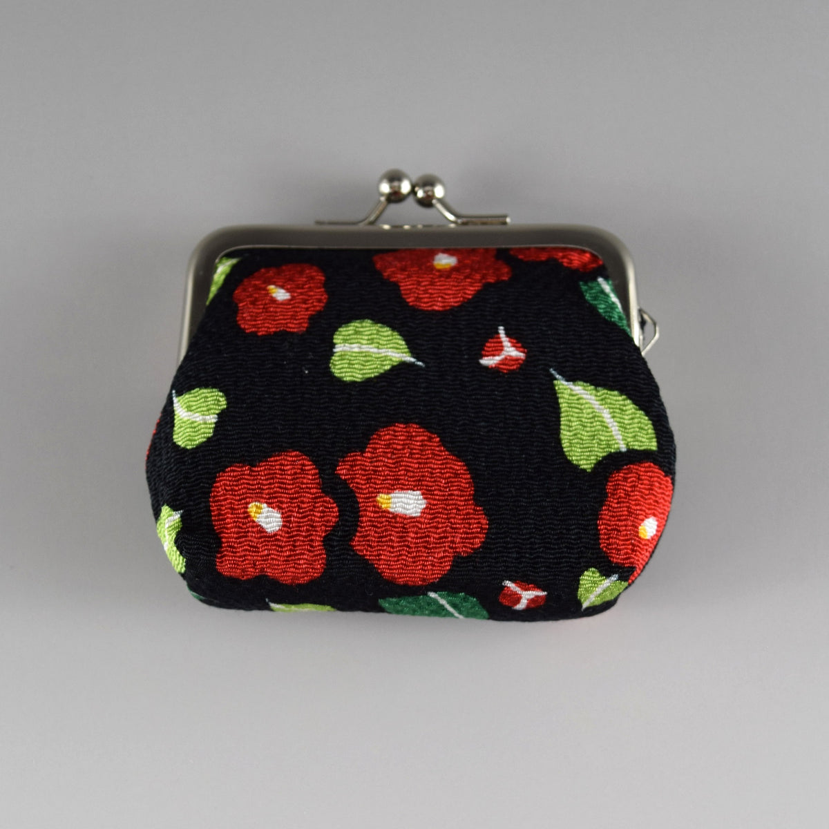 Miyumiyuu様オーダー ラウンドファスナーケース　カエル/フラワー Japanese Metal Clasp Purse Pouch Camellia Flower Pattern