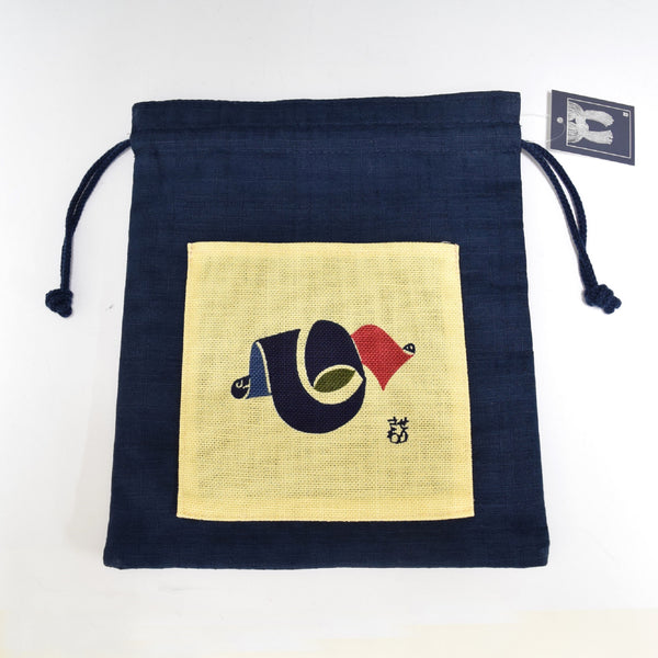 Cotton Drawstring bag Pouch - Keisuke Serizawa 3 Patterns