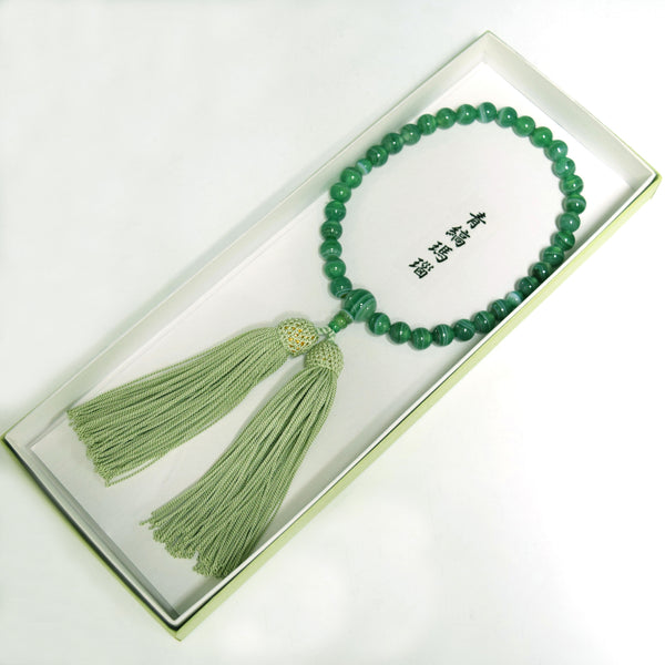Green Banded Onyx Juzu Prayer beads - 京都あさひ屋－Kyoto Asahiya
