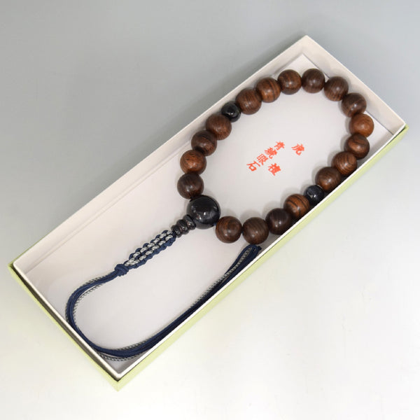 Kotan Tiger Rosewood & Blue Tiger Eye Juzu Prayer beads - 京都あさひ屋－Kyoto Asahiya