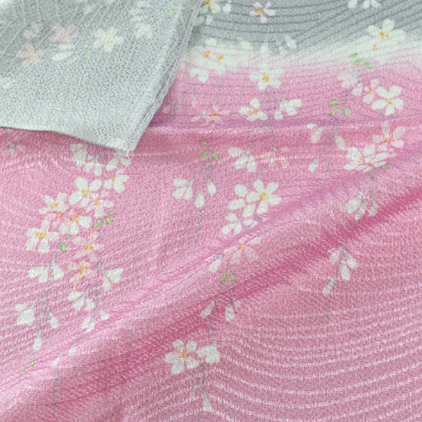 [Japan Exclusive] 45cm Rayon Furoshiki - Chiyo Uno Weeping Cherry Blossoms 2 Colors