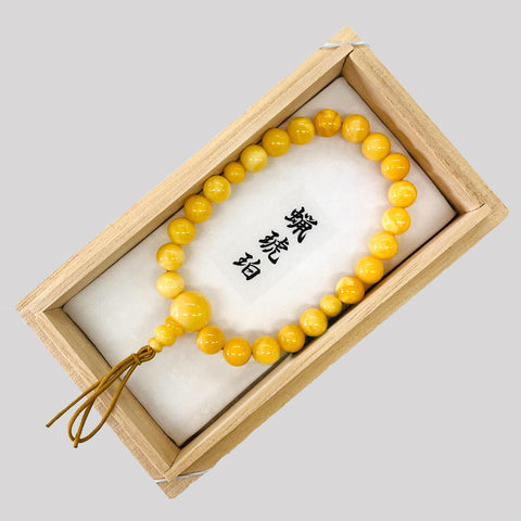 [One of a kind] 8mm Honey Amber Beads Bracelet