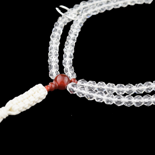 108 beads Cut Crystal & Red Agate Juzu Prayer beads