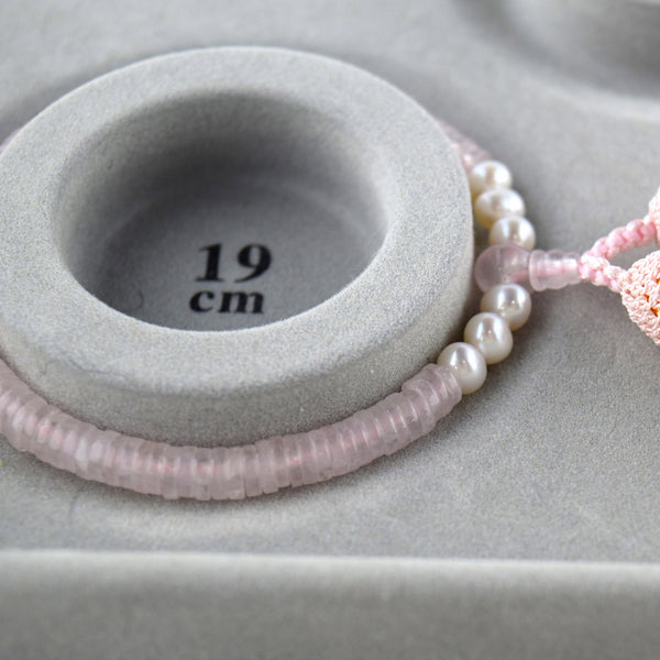 108 beads Rose Quartz & Fresh Water Pearl Juzu Prayer beads