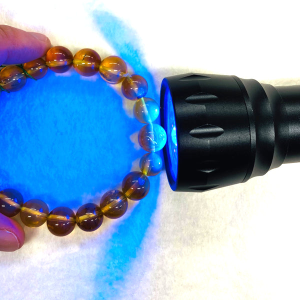 10mm Nature Blue Amber Bracelet