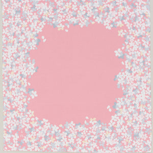 50cm / 70cm Polyester Furoshiki - Chiyo Uno Spring in Full Bloom Pink