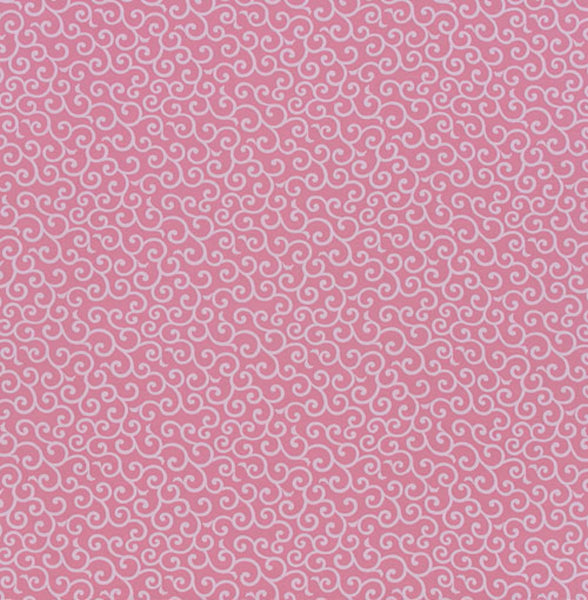 105cm Cotton Furoshiki - Karakusa Stripe Pink