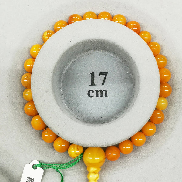 7mm Honey Amber Bracelet