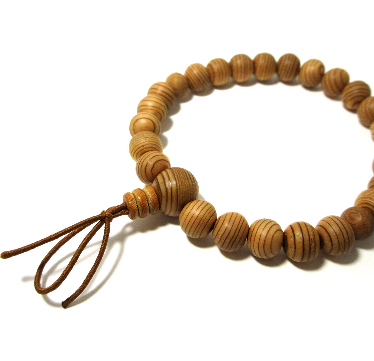 Wood Bracelet / 8mm Cedarwood Beads / Your Choice Of Metal Accent Bead /  Men's Women's Unisex Bracelet