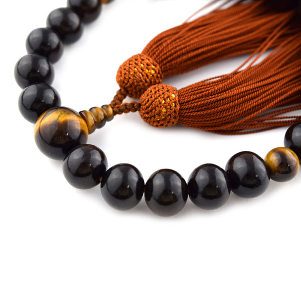 Banded Kokutan Ebony & Tiger Eye Juzu Prayer beads