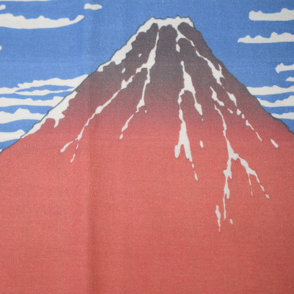 Cotton Tenugui Hand Towel - Ukiyo-e Katsushika Hokusai Red Fuji