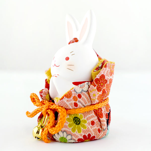 Japan Little Rabbit Ceramic Figurine Ornament Pray