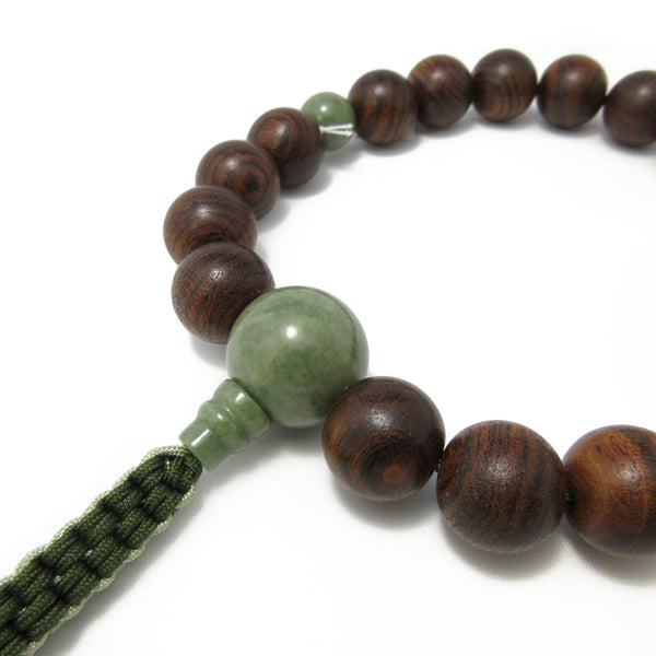 Kotan Tiger Rosewood & Dushan Jade Juzu Prayer beads