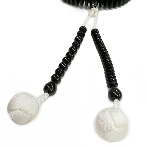 Tendai Ohira Black Ebony Wood Juzu Prayer beads