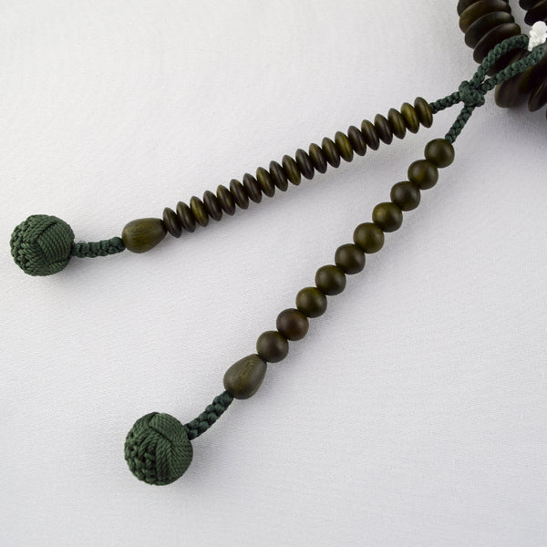 Tendai Ohira Lignum vitae wood Juzu Prayer beads