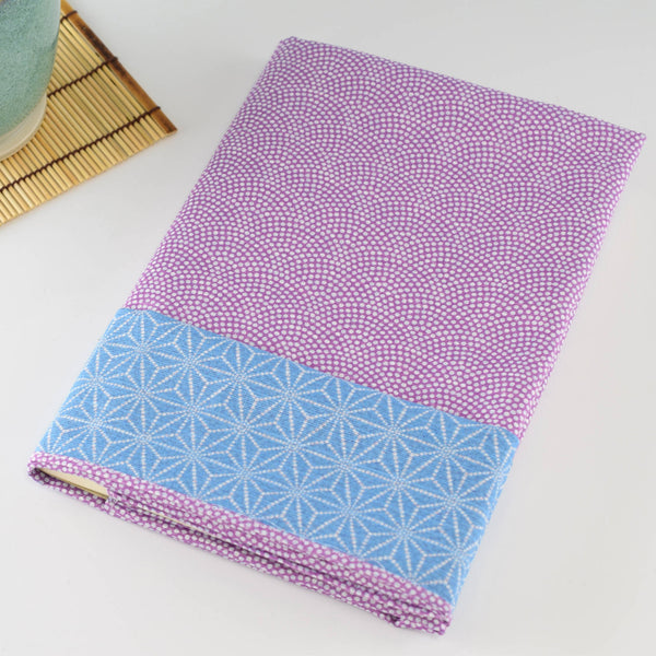 Cotton Furoshiki - Reversible Purple × Blue Book cover