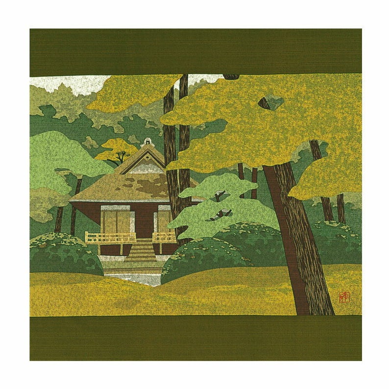 風呂敷 井堂雅夫 現代木版画 京都風景 – 京都あさひ屋－Kyoto Asahiya