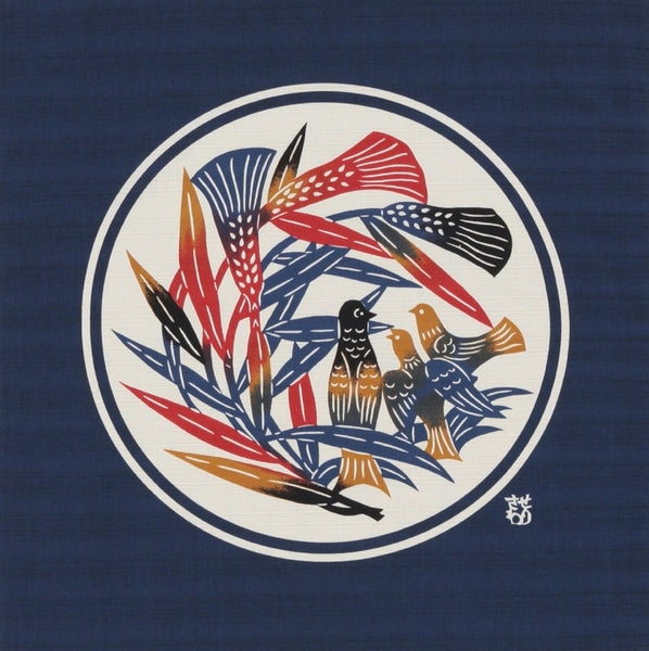 43cm Cotton Furoshiki - Keisuke Serizawa Aesop's Fables (Color)