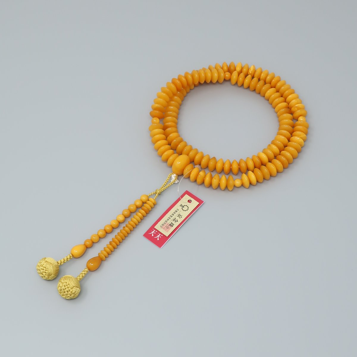 [one of a kind]Honey Amber Tendai Prayer beads