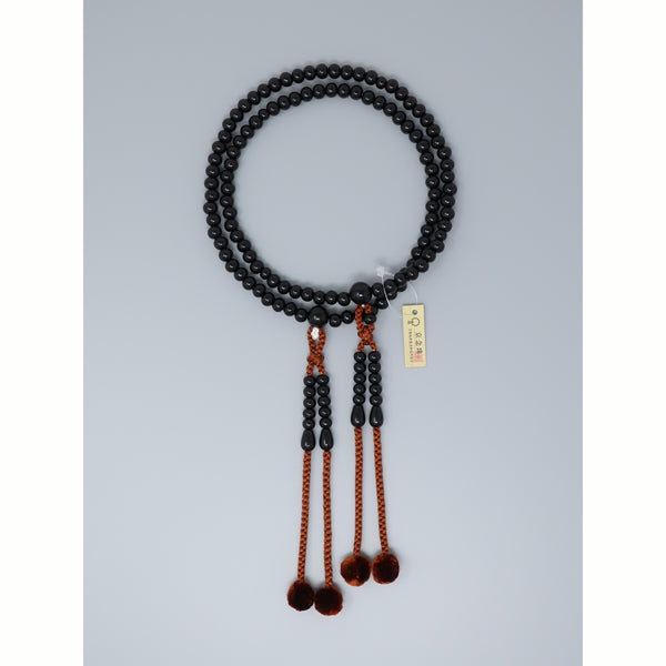 Shingon sect Black Ebony Wood Japanese Juzu Prayer Beads