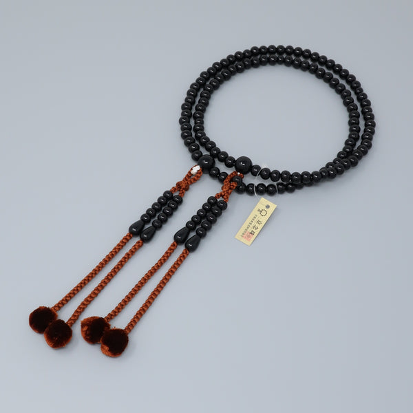 Shingon sect Black Ebony Wood Japanese Juzu Prayer Beads