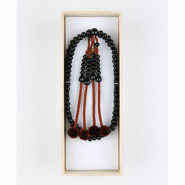 Shingon sect Black Ebony Wood Japanese Juzu Prayer Beads