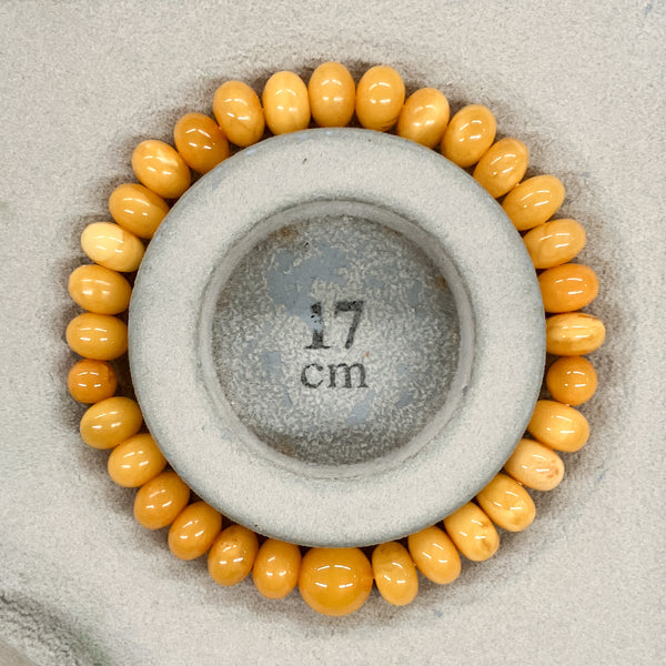 [One of a kind] 5×9mm Honey Amber Beads Bracelet