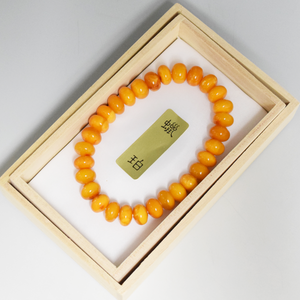 [One of a kind] 7×10mm Honey Amber Beads Bracelet