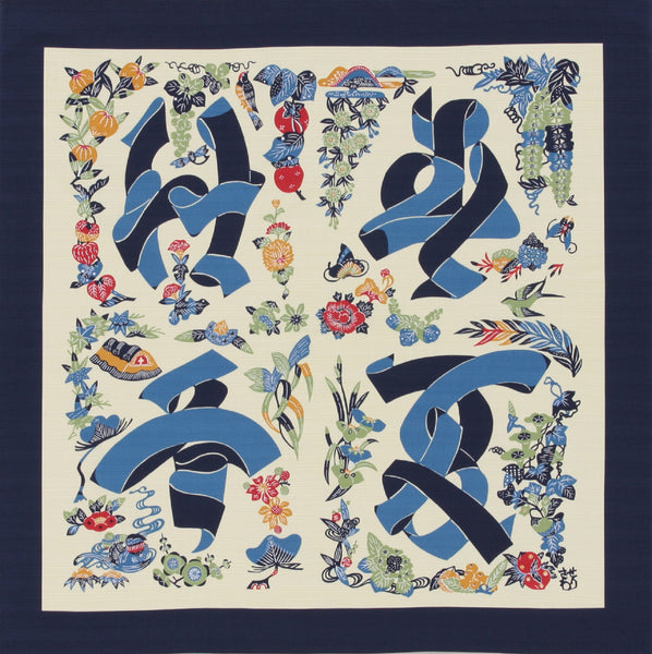 105cm Cotton Furoshiki - Keisuke Serizawa 2 Patterns