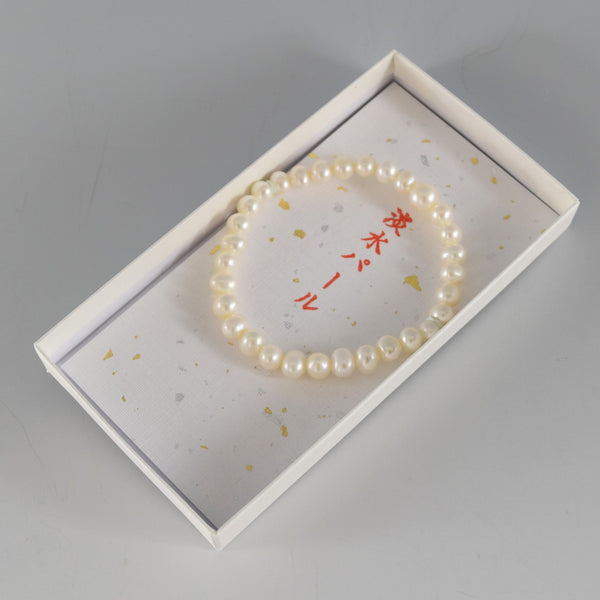 6 x 8mm Freshwater Pearl Bracelet - 京都あさひ屋－Kyoto Asahiya