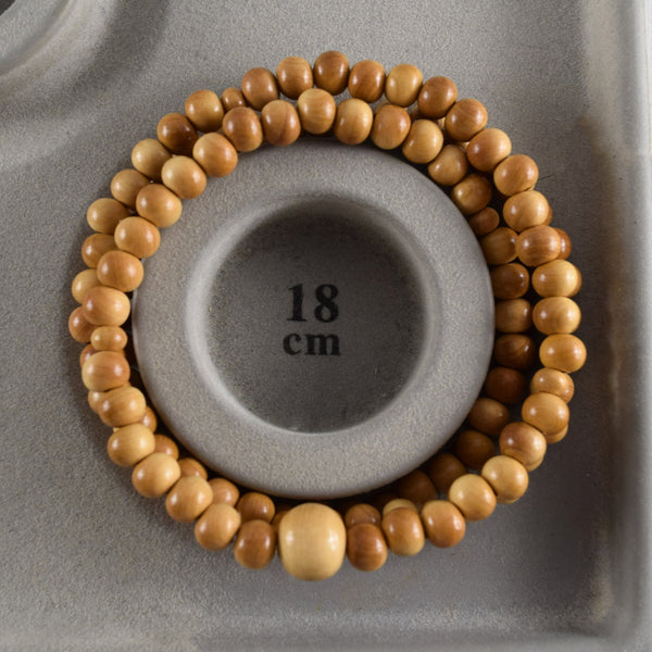 7mm 108 beads Tsuge Box Wood Bracelet
