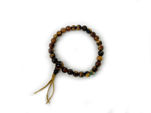 [one of a kind] China Fushun Amber round beads Bracelet