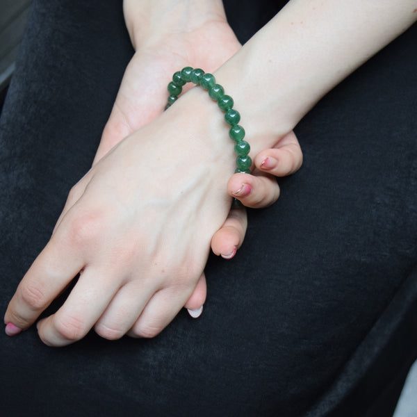 8mm Indian Jade Bracelet