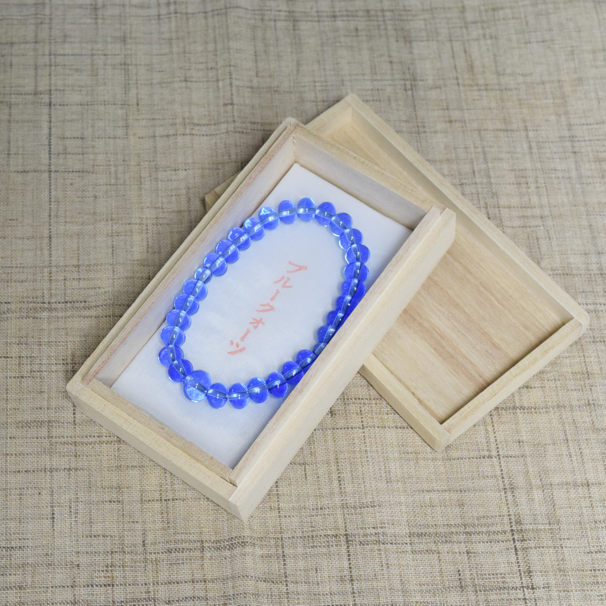 8.5mm Blue Quartz Crystal Oval beads Bracelet - 京都あさひ屋－Kyoto Asahiya