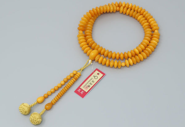 [one of a kind]Honey Amber Tendai Prayer beads