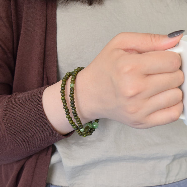 5mm 108 beads Lignum vitae wood Dushan Jade Bracelet