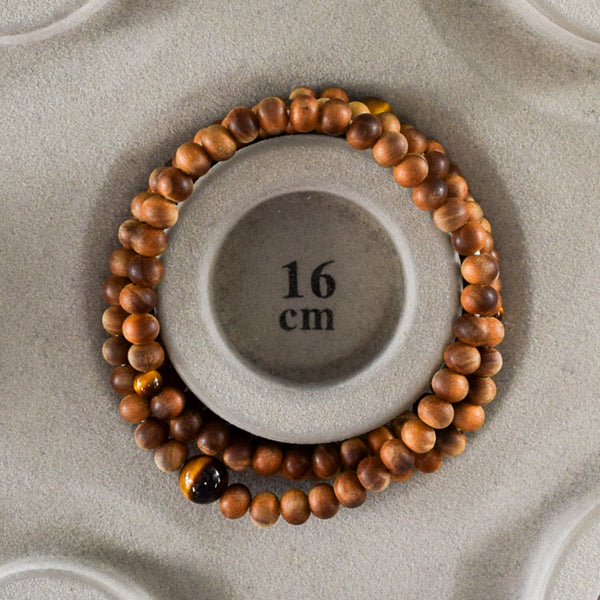 6mm 108玉 白檀 虎眼石 ブレスレット