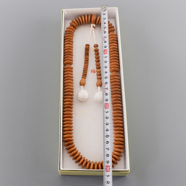 Ohira Tendai sect Plum Wood Juzu Prayer beads Japanese Rosary