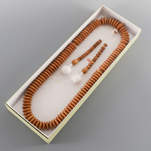 Ohira Tendai sect Plum Wood Juzu Prayer beads Japanese Rosary
