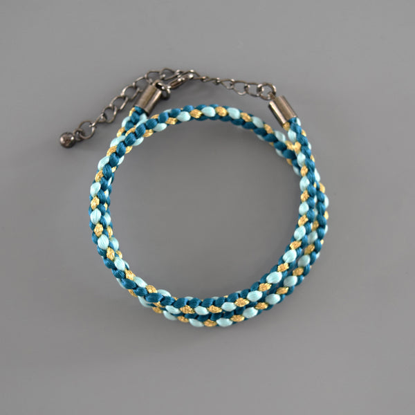 Kiminonawa "Your Name" Japanese Kumihimo Silk Braided Double bracelet