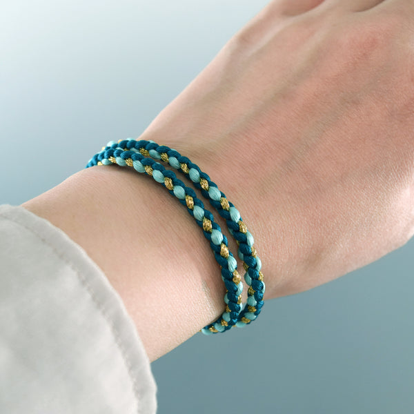 Kiminonawa "Your Name" Japanese Kumihimo Silk Braided Double bracelet