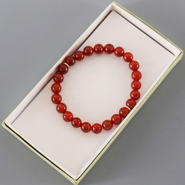 8mm Red Agate Bracelet