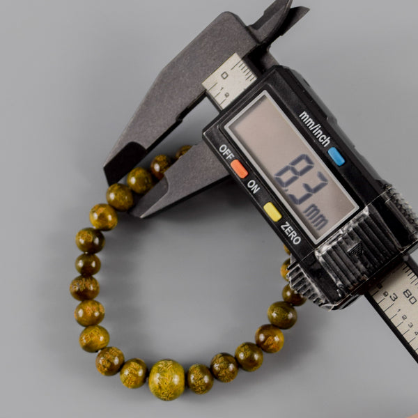 8mm / 10mm Lignum vitae wood Heart Sutra Beads Bracelet