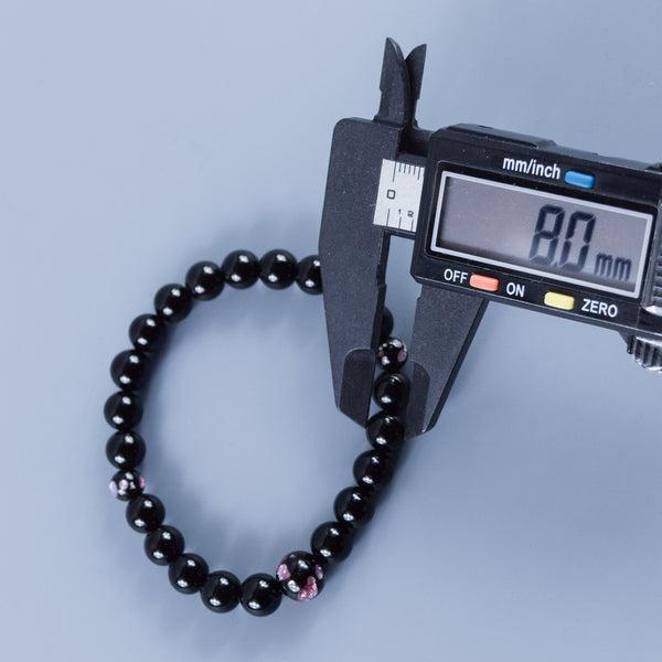 8mm Black Onyx & Ryukyu Fluorite Bracelet 2 Colors