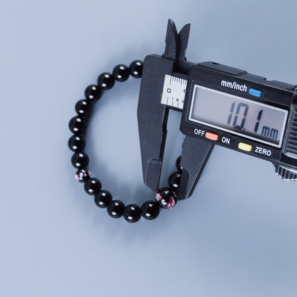 8mm Black Onyx & Ryukyu Fluorite Bracelet 2 Colors