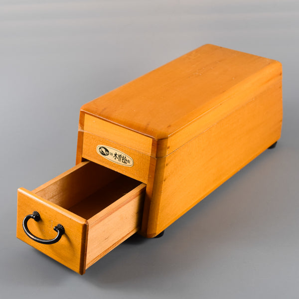 Japanese  Kiso Hinoki (Cypress) Wood Traditional Katsuobushi Kezuri Dried Bonito Shaver Wooden Cutting Box