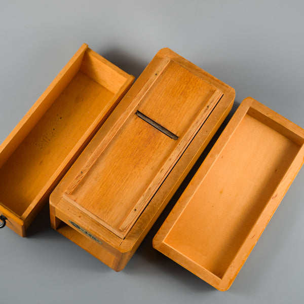 Japanese  Kiso Hinoki (Cypress) Wood Traditional Katsuobushi Kezuri Dried Bonito Shaver Wooden Cutting Box